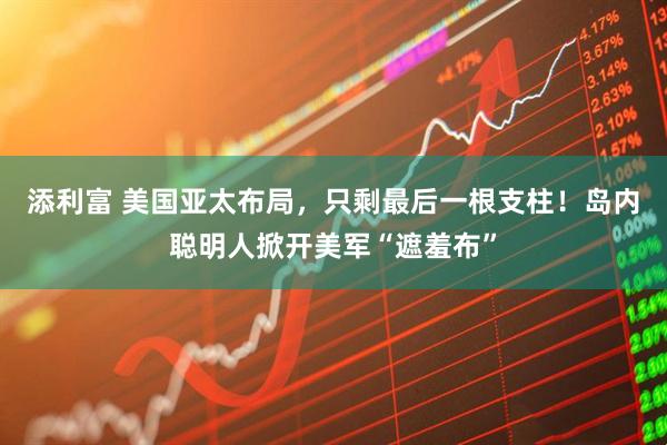 添利富 美国亚太布局，只剩最后一根支柱！岛内聪明人掀开美军“遮羞布”